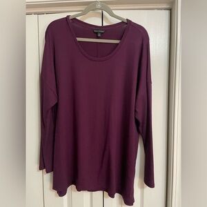 Banana Republic Women's Long Sleeve Top in Rich Plum